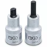 BGS 6455 | Spreiz-Einsatz-Satz für Federbeinklemmung | 2-tlg. | 12,5 mm (1/2') | 5 x 7 mm + 5,5 x 8,2 mm | Radlagergehäuse-Spreizer | Aufspreizer