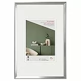 walther design Bilderrahmen Silber 20 x 30 cm mit Kunstglas, Desire Kunststoffrahmen DEX030S