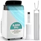 SereneLife Mobile Klimaanlage 2,6 kW 7000 BTU – L52 dB Leises Klimagerät für Schlafzimmer bis 28 m², Angenehme Kühlung an heißen Tagen, mit Entfeuchter, Lüfter & Fernbedienung