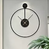 HAITANG Moderne dekorative Wanduhr für Wohnzimmer Batteriebetriebene Wanduhren tickt nicht geräuschloses Uhrwerk runde Metall-Wanduhren für Schlafzimmer, Küche, Arbeitszimmer Büro Heimdekoration,30 CM