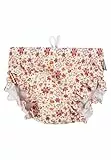 Sterntaler Badehose mit Blumen Print und Volants - UV-Schutz 50+ Schwimmhose mit Windeleinsatz bis Größe 86/92 - Mädchen Badehose mit praktischer Kordel zur Weitenregulierung, Ecru, Größe 92