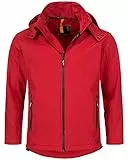 A. Salvarini Herren Softshell Funktions Outdoor Regen Jacke Sport Freizeitjacke AS098 [AS-098-Rot-Gr.S]