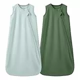 Mosebears 0.5 Tog Baby Schlafsack-Baumwolle Sommer Schlafsack für Neugeborene, Jungen & Mädchen,S(0-6 Monate)