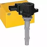 HELLA 5DA 358 000-671 Zündspule - 12V - 4-polig - Kerzenschachtzündspule - geschraubt