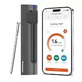 Meatmeet S Pro Fleischthermometer Kabellos mit Bluetooth, 6 Temperatursensoren arbeiten gleichzeitig, ±0,1°C Genauigkeit, App-Überwachung mit Timer und Alarm, IP69 wasserdicht und ölbeständig