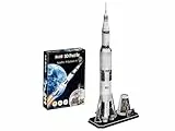 Revell 3D Puzzle Apollo 11 Saturn V I Für Raumfahrt-Enthusiasten I 126 Teile für Kinder Erwachsene Jungen und Mädchen I ab 8+ Jahren I inkl. Ständer I Bauspaß und Geschenkidee