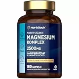 Magnesiumcitrat Komplex 2500mg | 750mg Elementares Magnesium | Citrate & Oxide | 180 Vegan Kapseln | Horbaach
