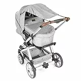 Reer ShineSafe Sonnensegel für den Kinderwagen, Sonnenschutz für viele Modelle, grau