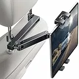Coolpow Tablet Halterung Auto Kopfstütze, 3 in 1 Verstellbar Tablethalterungen Auto für Rücksitz, 360°Ausziehbare KFZ-Kopfstützenhalterung Auto Zubehör für iPad/Samsung Tab/Smartphone 4,7-13 Zoll
