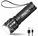 GEARLITE Kleine Taschenlampe LED Aufladbar, Zoomable Mini Taschenlampe Extrem Hell für Kinder, IP65 Wasserdichte Tragbare Flashlight für Camping, Wandern, Notfälle, Outdoor