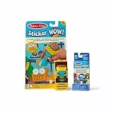 Melissa & Doug Sticker WOW Stamper & Activity Pad - Bulldozer | Buch & Reisespielzeug für Kinder | ab 3 Jahren