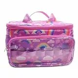 Taladad Tasche für Toniebox Tonie,Aufbewahrung für Tonies Hörfiguren,Tragetasche mit Schultergurt,für Toniebox Starter Set und Zubehör Tonies Figur, Zubehör Schutzhüllen-Organizer (Regenbogen)