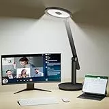 Honeywell Schreibtischlampe,H6 Sunturalux Eye-Care LED Tischlampe Dimmbar, 800LM Tischleuchte Mit Timer, Tischlampe Led mit Touch-Steuerung für Arbeitszimmer, Schlafzimmer(Schwarz)