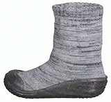 Playshoes Hausschuh-Socke gestrickt, Unisex-Kinder Hohe Hausschuhe, Grau (grau 33), 18/19 EU (2/3 Child UK)