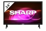 SHARP 24FA6E HD Ready LED Fernseher 60 cm (24 Zoll), 3X HDMI, 2X USB, VB-T/T2/C/S/S2 (MPEG4 + HEVC/H.265, Schwarz