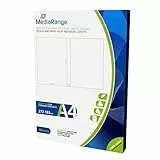 MediaRange Einleger für 14mm DVD-Hüllen, matt beschichtet, 50er Pack