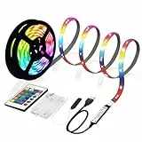 MUSUNIA LED Streifen Batterie - 2M RGB 5050 LED Strip Batteriebetrieben oder USB Batteriebetrieben,Ferndimmbar 16-Farben,Schneidbar für TV Hintergrundbeleuchtung Deko,Schränke,TreppenDeko