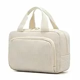 Funtlend Kulturtasche Damen Cord Kosmetiktasche kulturbeutel Kosmetik Tasche Reise Kulturbeutel Waschtasche für Travel Mädchen Damen