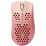 DELTACO Gaming PM80 Gaming-Maus Funk Optisch Pink 7 Tasten 4800 DPI Beleuchtet, Wiederaufladbar