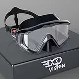 Pano 3 Fensteransicht Tauchmaske für Erwachsene, Schnorchel-Tauchmaske aus gehärtetem Glas, Premium-Schwimmbrille mit Nasenabdeckung zum Schnorcheln, Freitauchen, Schwimmen