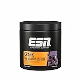 ESN Crank, Blackberry, 380g, Pre Workout Booster, vegan - made in Germany