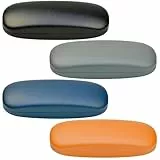 THIVENNY Brillenetui Hardcase,4 Stücke Brillenetui PU Leder, Brillenhülle für Damen Herren,Brillen Etui Hart Glasses Case,Sonnenbrillen Etui