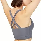 LOS OJOS Sport BH - Crisscross Rücken mittlere Unterstützung Sport-BH mit abnehmbaren Cups