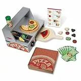 Melissa & Doug - Holz-Pizzeria, 41-teilig, Pizza-Set für das Rollenspiel, Für Kinder ab 3 Jahren