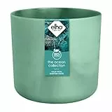 elho the Ocean Collection rund 14cm Blumentopf - Pflanzentopf hergestellt aus Meeresabfällen - 100% recyceltes Material - Pazifikgrün