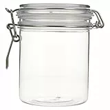 HEMOTON Vorratsdosen Kunststoff mit Bügelverschluss Deckel Vorratsgläser Luftdicht Konservierung Lebensmittel Behälter Frischhaltedosen für Gewürz Bohnen Kaffee Mehl 550ML