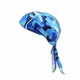 ikasus Unisex Sports Bandana Cap Mütze Kopftuch,Fahrrad Kopfbedeckung Atmungsaktiv UV Schutz Kopftuch Pirat Cap Bandana Fahrrad Motorrad Stirnband Biker Hat Helmmütze Schnell Trocknender Sonnenschutz