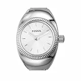 FOSSIL Ring Watch für Damen, Quarz-Zweizeigerwerk mit Edelstahlarmband