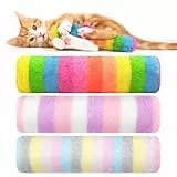 OSDUE 3Pcs Katzenminze Katzenspielzeug, Katzen Spielzeug Set, Katzenkissen mit Katzenminze Katzen Baldrian Kissen Plüsch Schmusekissen, Weiches Flauschiges Haustier beruhigendes Spielzeug