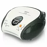 Lenco SCD-24 CD Player, Radio-CD Player , auch für Kinder, Tragbar, CD Spieler - Stereo - LCD - Display - Kopfhöreranschluss - Batterie u. Netzbetrieb - Weiß