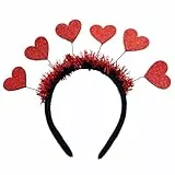 FRCOLOR Liebe Stirnband Accessoires Zum Valentinstag Amor-stirnband Valentinstag-headbopper Herz-stirnband Für Mädchen Und Erwachsene Herz-haarbänder Rote Fräulein Pop Vlies