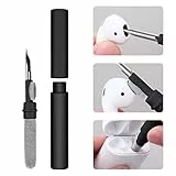 Vicloon Reinigungsset für Airpods Pro 1 2,3 In 1 Multifunktions-Reinigungsstift weiche Bürste für Bluetooth-Kopfhörer, Tasche, Reinigungsset, Reinigungsbürste für Earbuds Cleaning Kit-Schwarz
