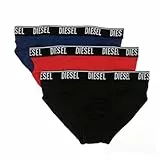 Diesel RSFAC Herren-Slips, Schwarz/Rot, 3 Stück, rot, M