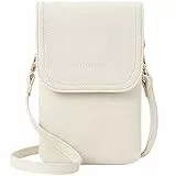 BOSTANTEN Klein Handytasche zum Umhängen, PU Leder Handy Umhängetasche Damen, Handytasche mit Geldbörse zum Umhängen, handtasche damen umhängetasche für Designer Beige weiß