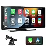 Carpuride C92 Kabelloses Carplay & Android Auto Autoradio, Tragbarer 9,3 Zoll Touchscreen Mirror Link, Bluetooth 5.0, Navigation, Siri, FM/AUX Transmitter.