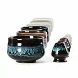 Japanische Matcha-Schale aus Keramik mit Schneebesenhalter, 510 ml. TEANAGOO K14, Blau, Chawan Matcha-Teeschale, Matcha-Keramikschale, Teeschalen für