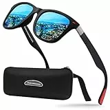 Perfectmiaoxuan Sonnenbrille Herren Damen Polarisiert UV Schutz,Vintage Klassisch Elegant Brillengestell,HD-Pilotobjektive,Golf Autofahrer Angeln Reisebrille Mode Sportbrille