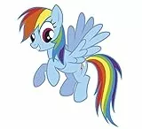 RoomMates Rainbow Dash Wandaufkleber, zum Abziehen und Aufkleben