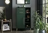 Schildmeyer Kent Highboard 151130, waldgrün/Gold, 67,1 x 33,1 x 117,4 cm