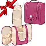 BOACAY Kulturbeutel für Damen, Herren, Kinder, Kulturtasche mit Henkel, Reise Kosmetiktasche zum Aufhängen, Schminktasche, Waschtasche, Waschbeutel