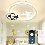 EASY EAGLE LED Deckenleuchte Dimmbar, 46CM Deckenleuchte Fußball mit Fernbedienung und APP, Deckenlampe LED Kinderzimmerlampe für Wohnzimmer, Kinderzimmer, Schlafzimmer, 40W 4800LM