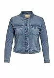 ONLY Carmakoma Damen Carwespa Ls Jacket Light Blue DNM Noos, Light Blue Denim, 52 EU