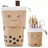 JANREAY Federmäppchen 2-in-1, Teleskopisches Federmäppchen, Federtasche Mädchen, Pop-Up Bleistifthalter, Schüttelpenal Teenager, für Geschenke 7 8 9 10 11 12 Jahre Rosa