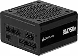CORSAIR RM750e (2025) Geräuscharmes Vollständig Modulares ATX-Netzteil mit 12V-2x6 Kable – Zero RPM-Lüftermodus, ATX 3.1-Konform, PCIe 5.1-Unterstützung, Cybenetics Gold – Schwarz