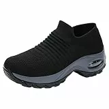 Kauson Damen Spitze Größe Sneakers Schaukelschuhe Mesh Erhöhung Schuhe Weiche Bottom Rocking Schuhe Turnschuhe Freizeitschuhe Damenschuhe Sport Schuhe 35-42 Outdoor Walking Schuhe Hoher Absatz