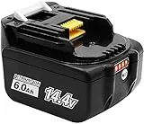 Ersatzakku 14.4V 6000mAh Li-Ionen-Akku Kompatibel mit Makita BL1430 BL1415 BL1440 BL1415N 196875-4 194558-0 195444-8 196388-5 194065-3 BL1430B 14.4V 6.0Ah Akku mit LED-Anzeige